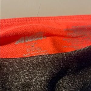 2 pair Avia active wear orange & gray and green & gray